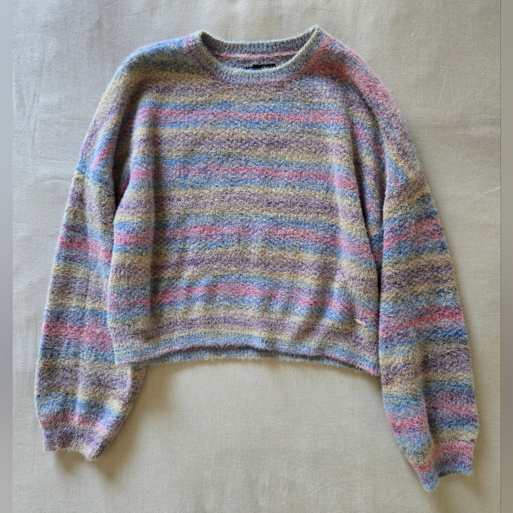 Volcom Quween Beach Crewneck Sweater, Pink/Purple, Small